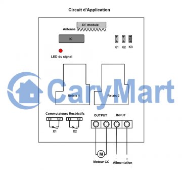 1 Canal 30A Kit Interrupteur Télécommande sans fil Pour Moteur Électrique  12V 24V (Modèle: 0020601)